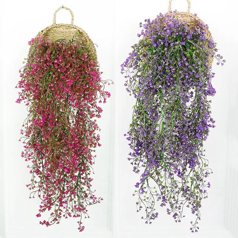 Artificial Plants Vines Admiralty Willow Wall Hanging Plant Fake Flower Home Wedding Party Wall Balcony Decoration Green Leaf