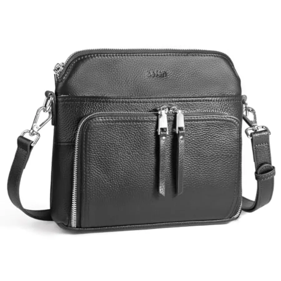 befen Genuine Leather Crossbody Purses for Women Women's Small Crossbody Shoulder Bag with Built in RFID Wallet