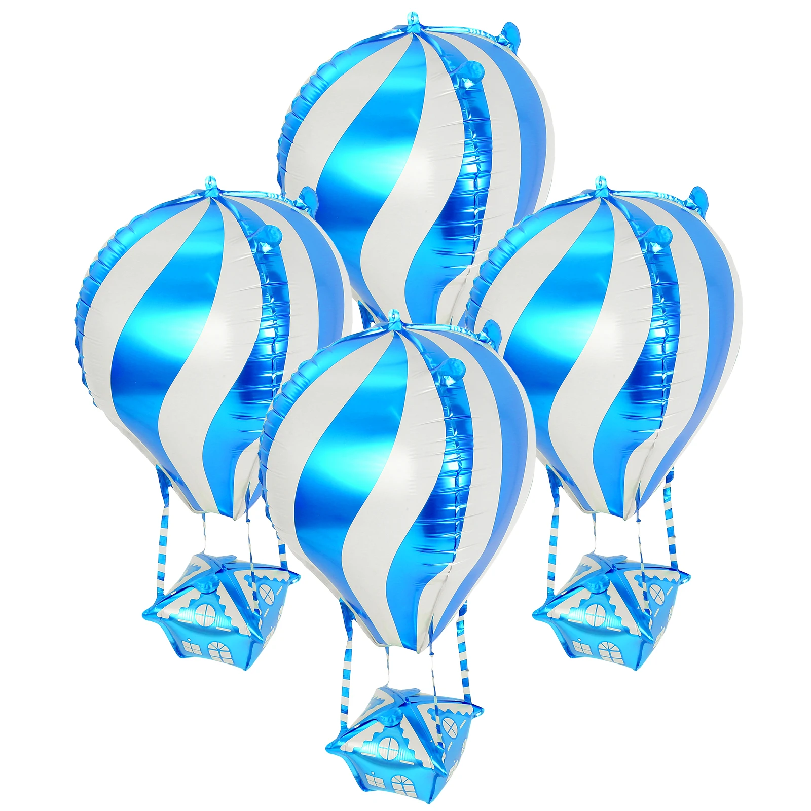 

4 pcs Hot Air Balloon Foil Balloons Spring Centerpieces Party Decorations Reusable Aluminum Inflatable Toys Celebrations