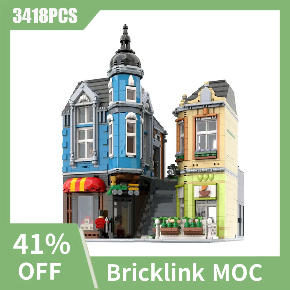 NEW 3418PCS City Hot Selling Street View Moc Townhouse Toys Center building DIY creative ideas Children Toy birthday Gift Blocks