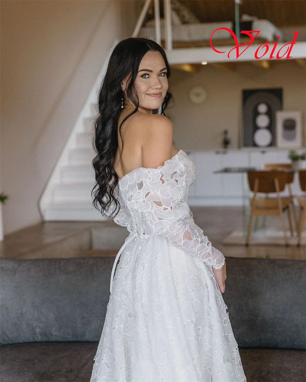 Vestidos de noiva de tule branco personalizados, elegante, sem alças, manga destacável, mangas compridas, vestido de casamento, capela, trem, costas nuas