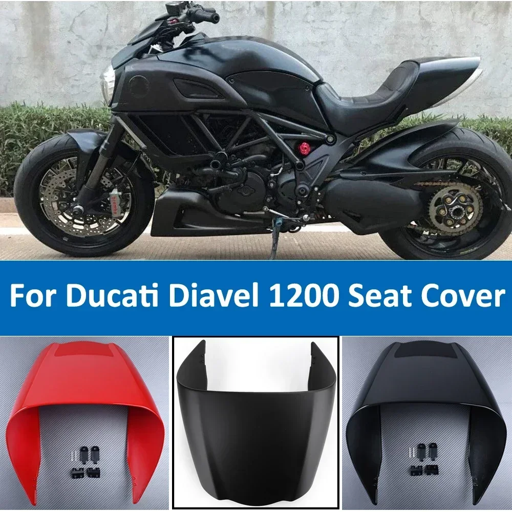 Motorcycle Accessories Seat Cover Cowl Fairing Rear Passenger Pillion For Ducati Diavel 1200 2011-2014 2016 2017 2018 Carbon Red