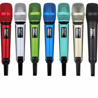 Single Receiver Double Handheld Microphone Multiple Colour High Quality SKM9000 UHF Professional Wireless Microphone Metal Mic