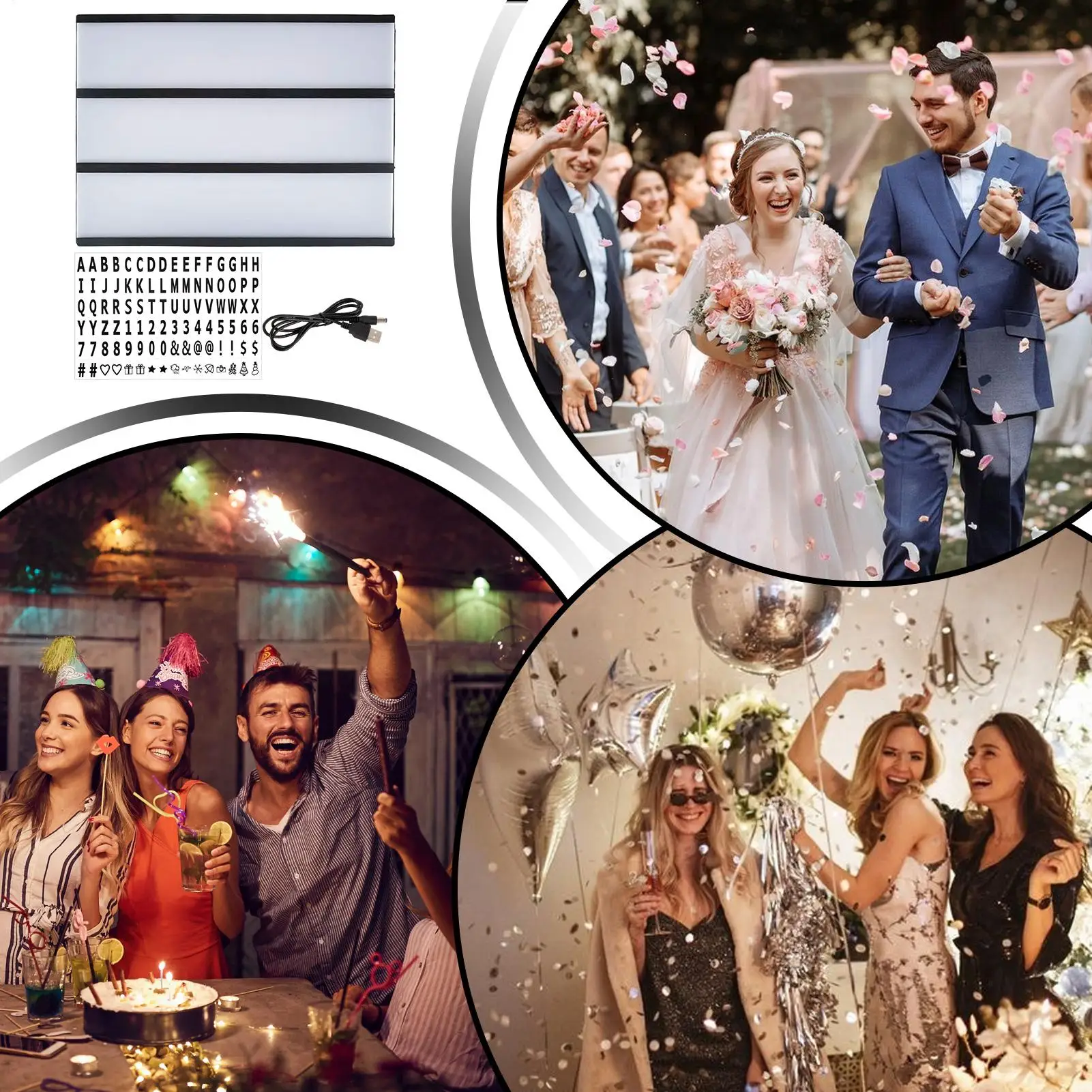 

Световой короб с буквами 96, винтажный подключаемый кинотеатр, светодиодная доска для сообщений для спальни, школьного мероприятия, сбора стола, двора, свадьбы