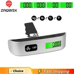 Portable Scale Digital LCD Display 110lb/50kg Electronic Luggage Hanging Suitcase Travel Weighs Baggage Bag Weight Balance Tools