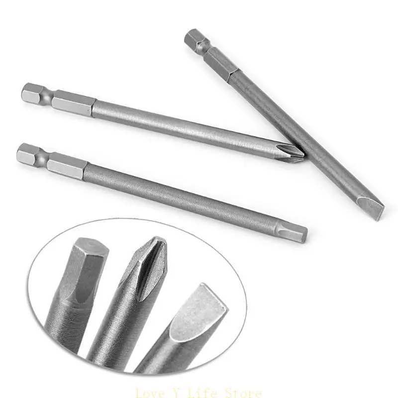 

L74C 10 Pcs Torx Slotted PH2 Screwdriver Bit S2 Steel 1/4 Shank 100mm