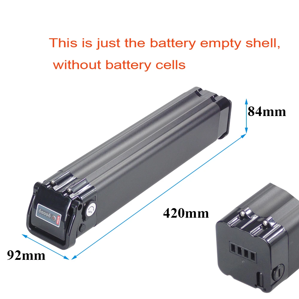 36V 48V Silver Fish E-Bike Akku 40/50 Zellen Nur Leeres Gehäuse für VELOSCOOT Mistral SP2 AGOGS CityLiner Easy E-Bike