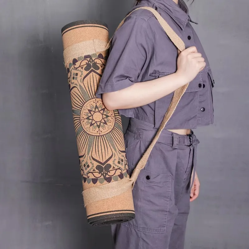 

YTYIN Wholesale Stock Custom Logo Eco-friendly Yoga Natural 6mm Mat Non-slip Cork Yoga Mat Manufacturer