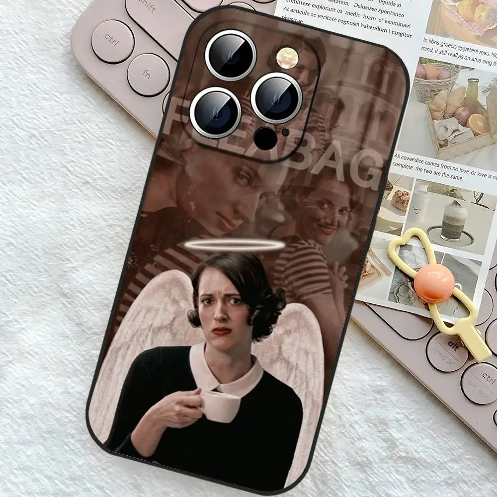 حافظة هاتف من Tv Fleabag لهاتف آيفون 17 16 15 14 13 12 11 X XR XS Plus Pro Max غطاء أسود ناعم صغير #4