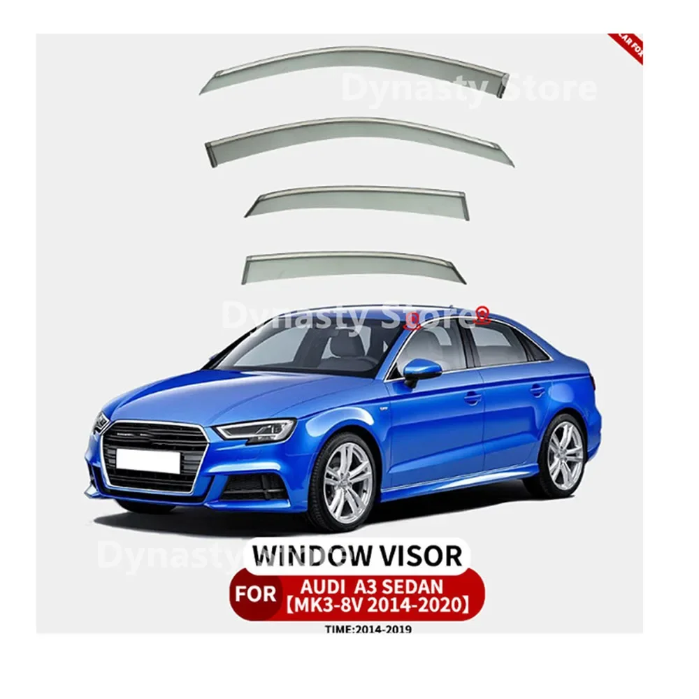 

Car Window Visor Waterproof Protect Sunny Rainy Shelter Auto External Accessory For Audi A3L sedan 2004-2021