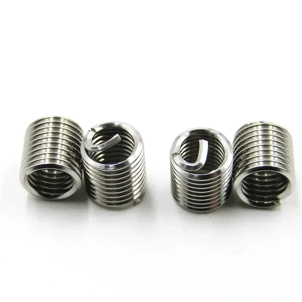50PCS Helicoil Wire Thread Repair Inserts Kit Set M6 Stainless Steel 304 Threaded Bushings Thread Recovery Fasteners