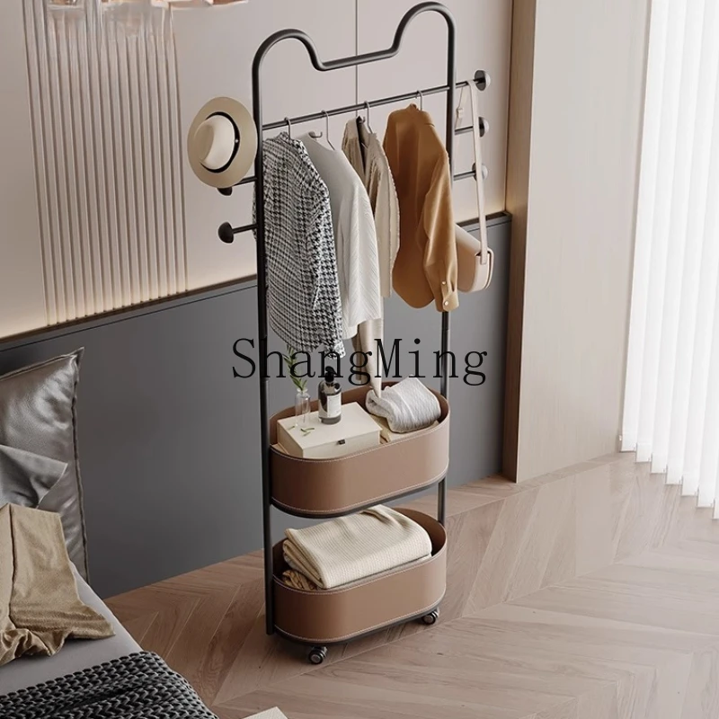 

FG floor-to-ceiling coat rack removable wrought iron hanger bedroom clothes do not take up space living room hanger