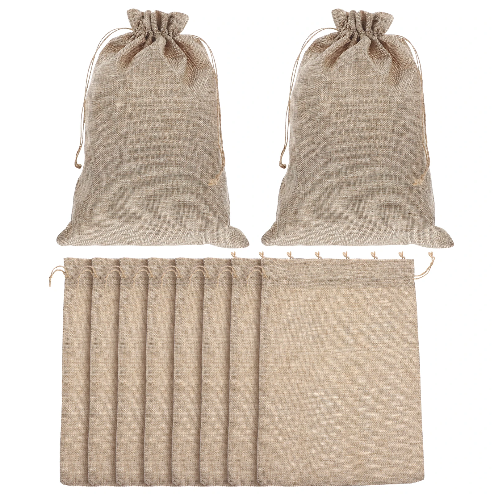 

10Pcs Multiuse Drawstring Gift Bags Cotton Linen Portable Pouches For Cookies Candies Wedding Party Favor Packaging Storage
