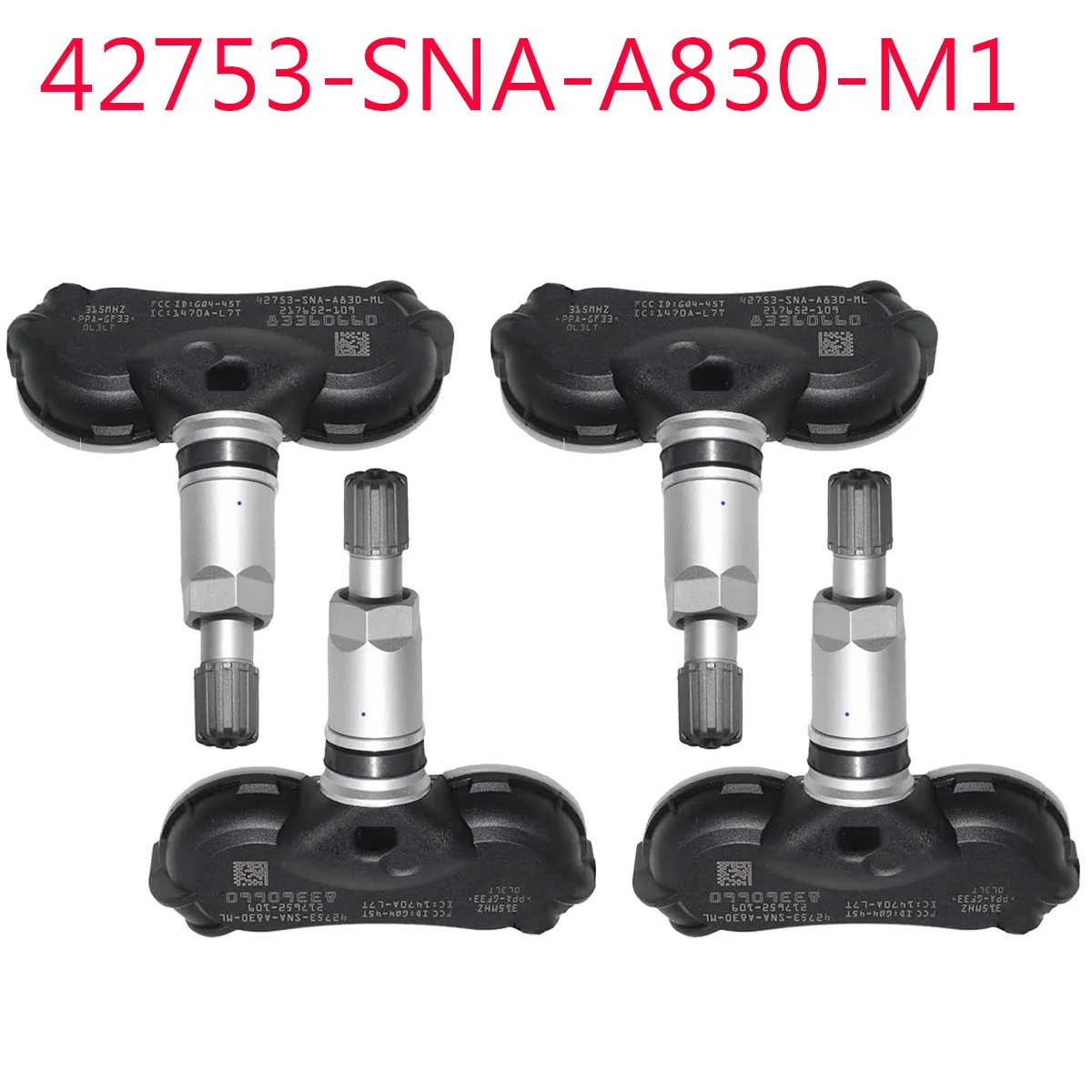 4PCS TPMS 42753-SNA-A83 Tire Pressure Sensor 315MHz Fit For Acura CSX Honda Odyssey Insight Fit Element Civic 42753-SNA-A830-M1