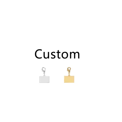 Customized 10mm width National Country Flags Charms Stainless Steel Charms for DIY Making Necklace Bagchain Keychain