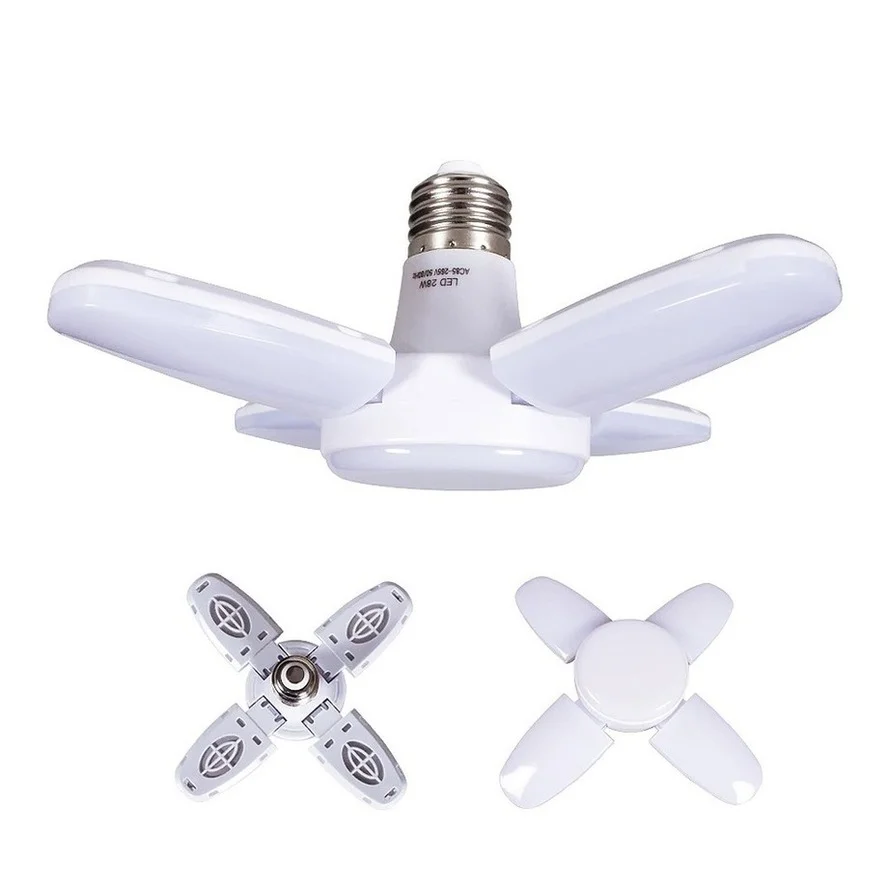 E27 LED Bulb Fan Blade Timing Lamp AC85-265V 28W Foldable Led Light Bulb Lampada For Home Ceiling Light With Remote Controller