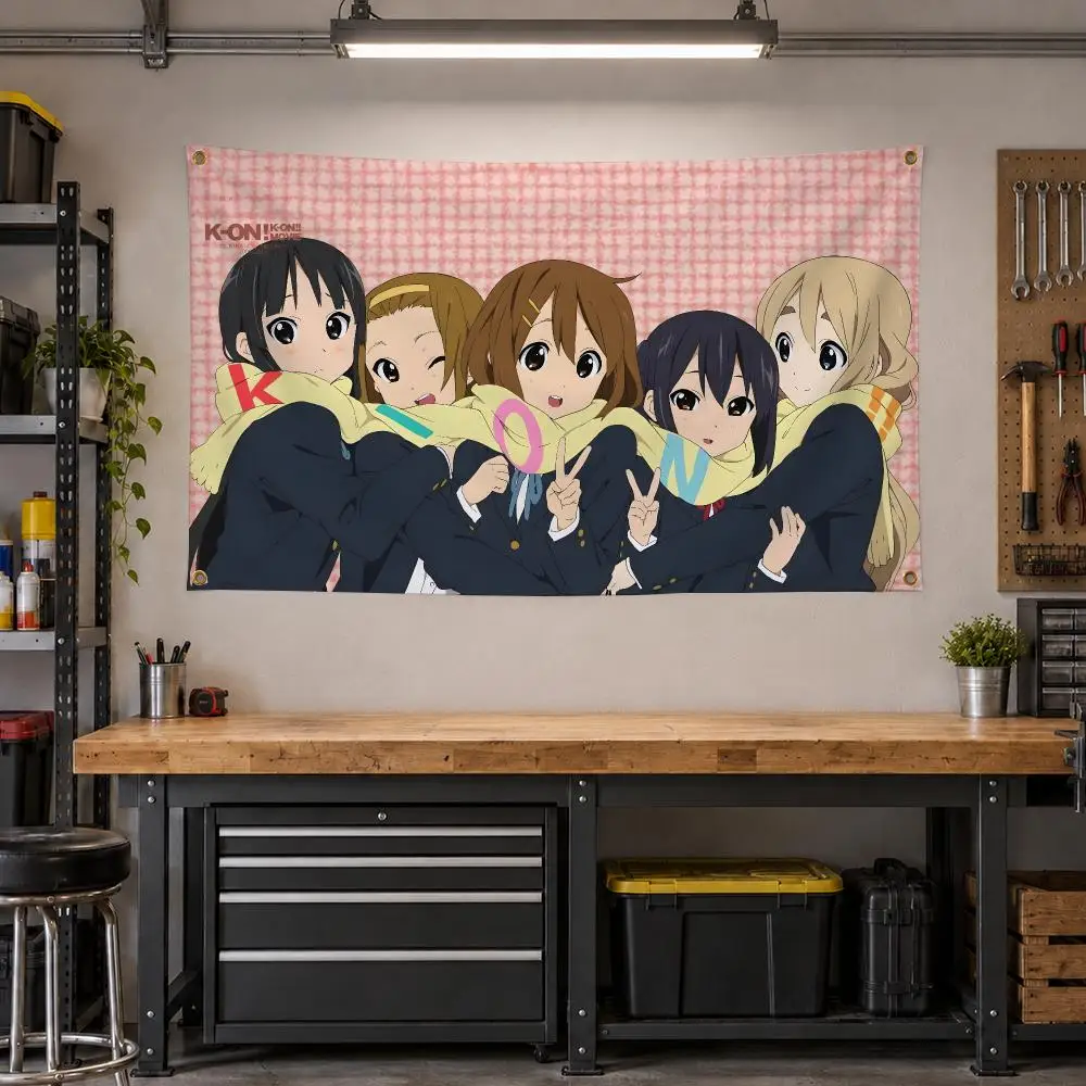 Anime K On Music School Flags Personalized Banner Flag Room Dorm Camping Picnic Garage Bar Outdoor Wall Decor