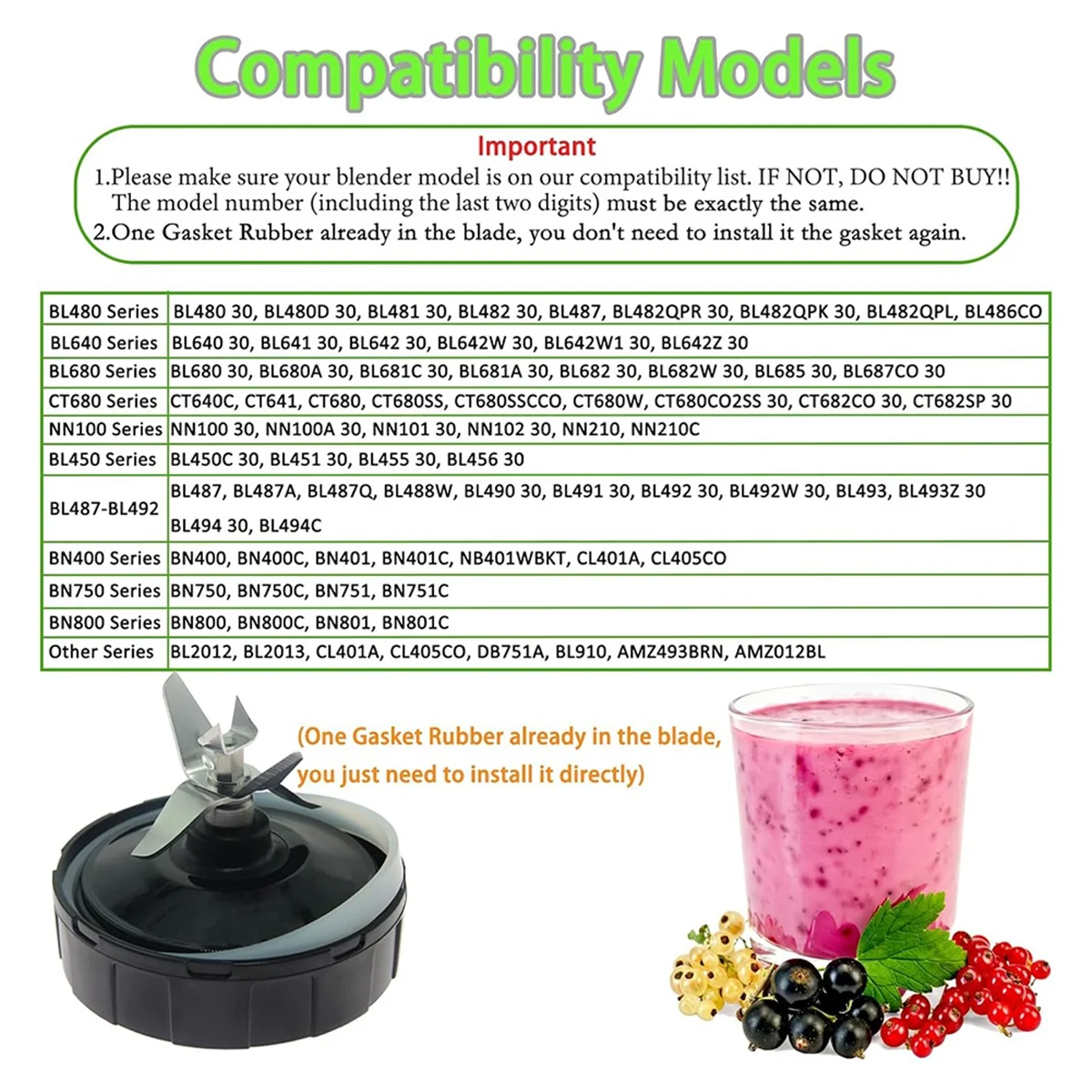 7 Fins เครื่องปั่นใบมีดสําหรับ Ninja BN401 BN751 BN801 BL450-30 BL480-30, สําหรับ Ninja Blender เปลี่ยนชิ้นส่วน