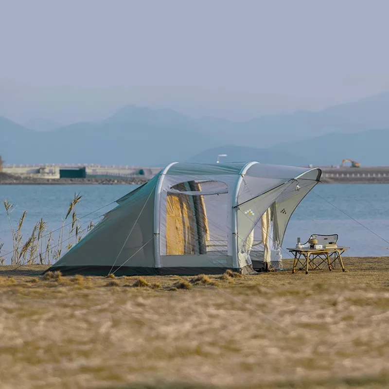 Camping Box Wild Outdoor Picnic Inflatable Tent Portable Folding Tunnel Tent Automatic Thickening Rainproof