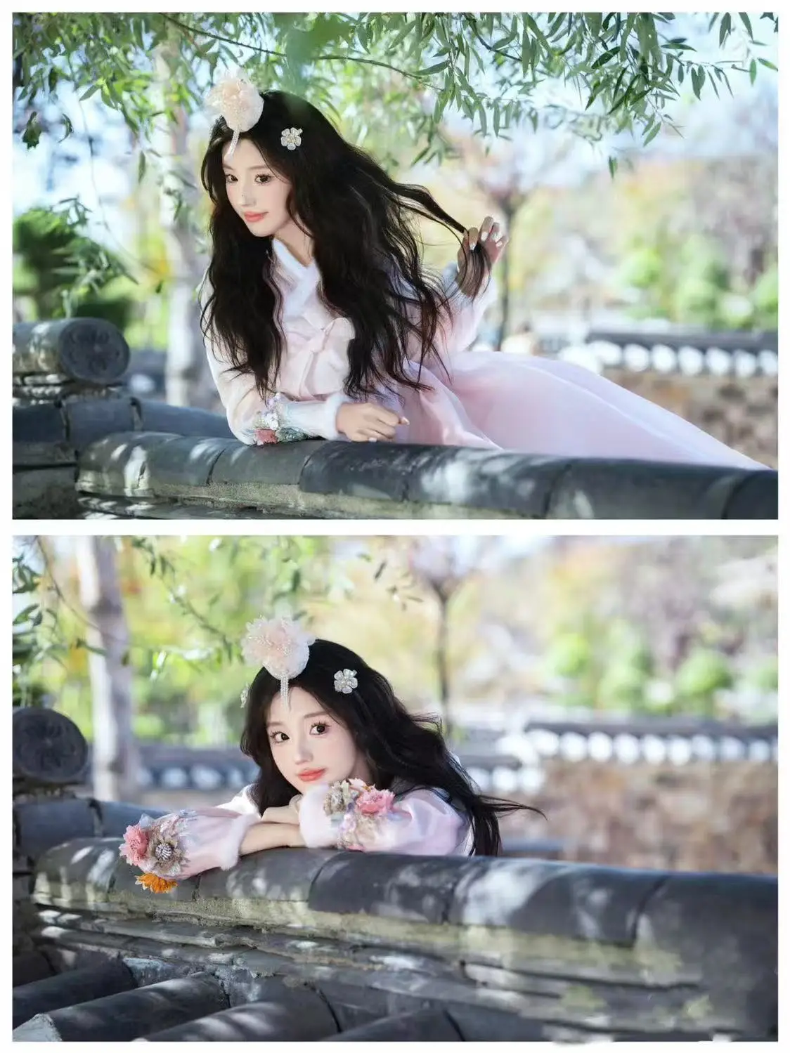 

Winter Thicken Velvet Hanbok Women's Traditional Korean Dress Court Style New Year Suit Travel Photography Stage Coat Skirt Set