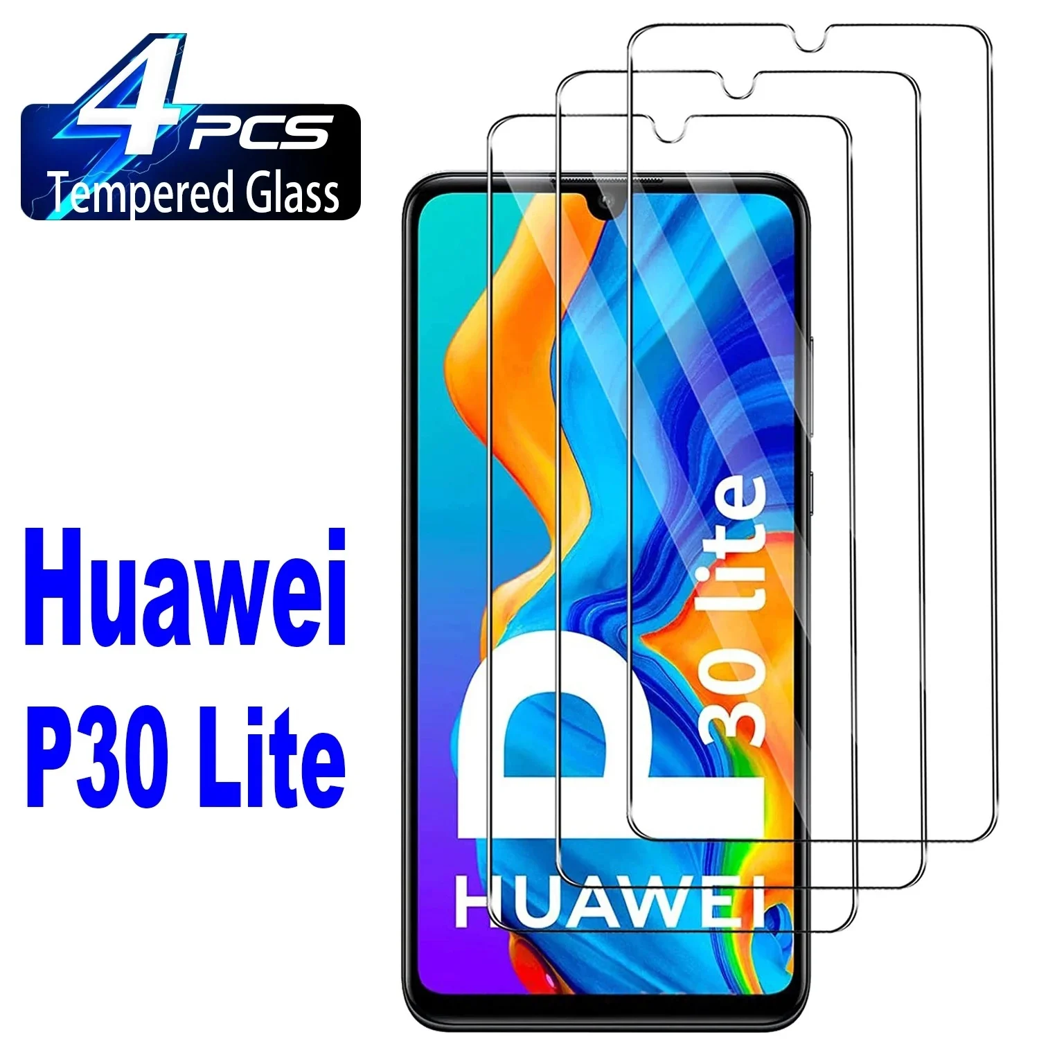 

2/4 шт. HD закаленное стекло для Huawei P30 P40 P50 P30 Lite E 9H защитная пленка для экрана