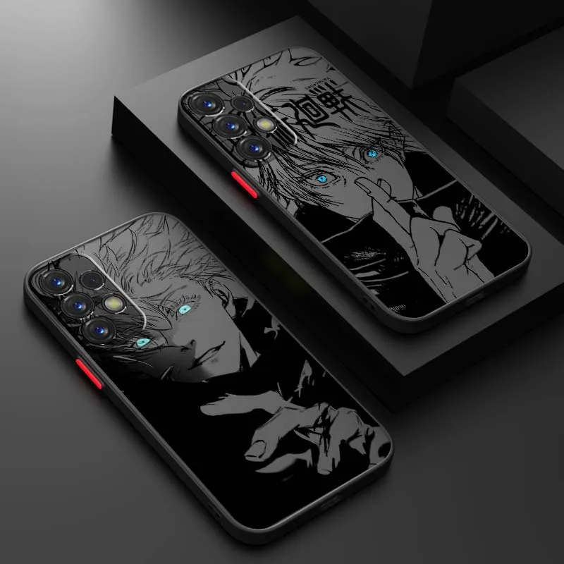 Jujutsu Kaisen Dark Comics Phone Case For Samsung A56 A42 A36 A34 A33 A32 A23 A16 A26 A07 Note 20 5G Frosted Translucent