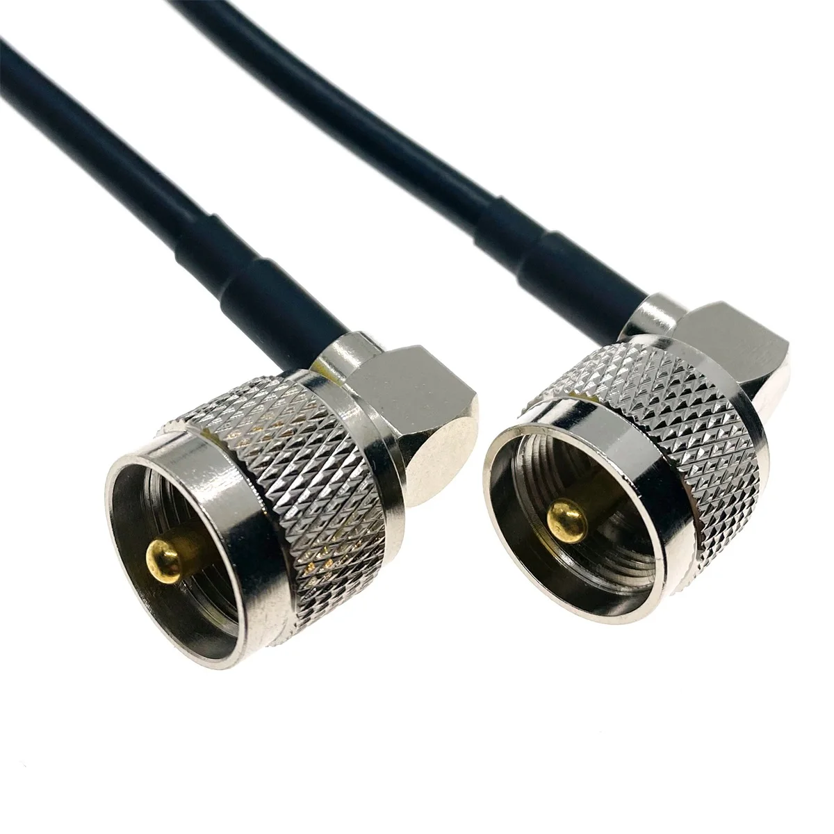 UHF PL259 Male Plug Right angle To UHF male Right angle Adapter Jumper Pigtail Coax Cable RG58 cable 12inch~30M