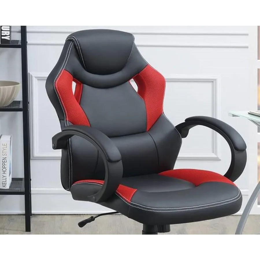 Racing Style Gaming Chair High Back Office Chair with Adjustable Height Red Black Arm Chair Ergonomic Computer Suitable for Com view 5