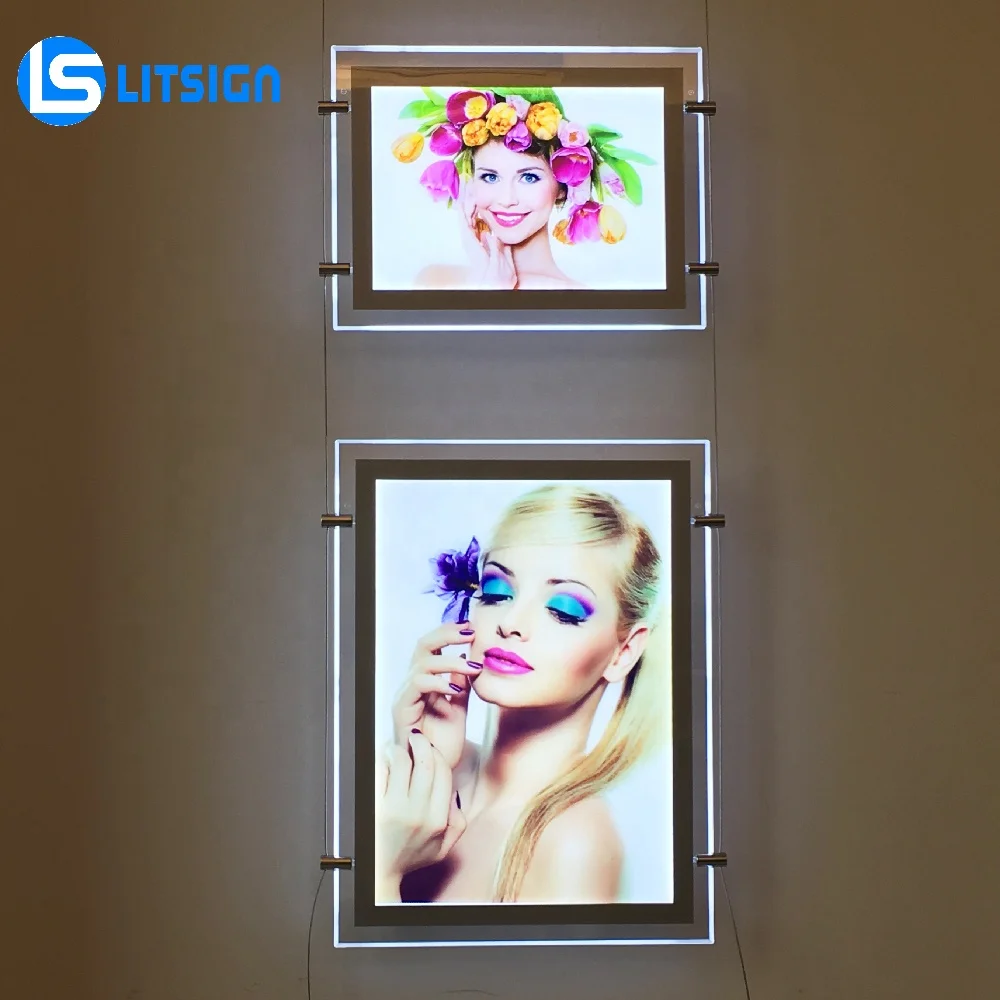 a2 custom acrylic holder light shop board poster frame advertising thin beer price led illuminated sign