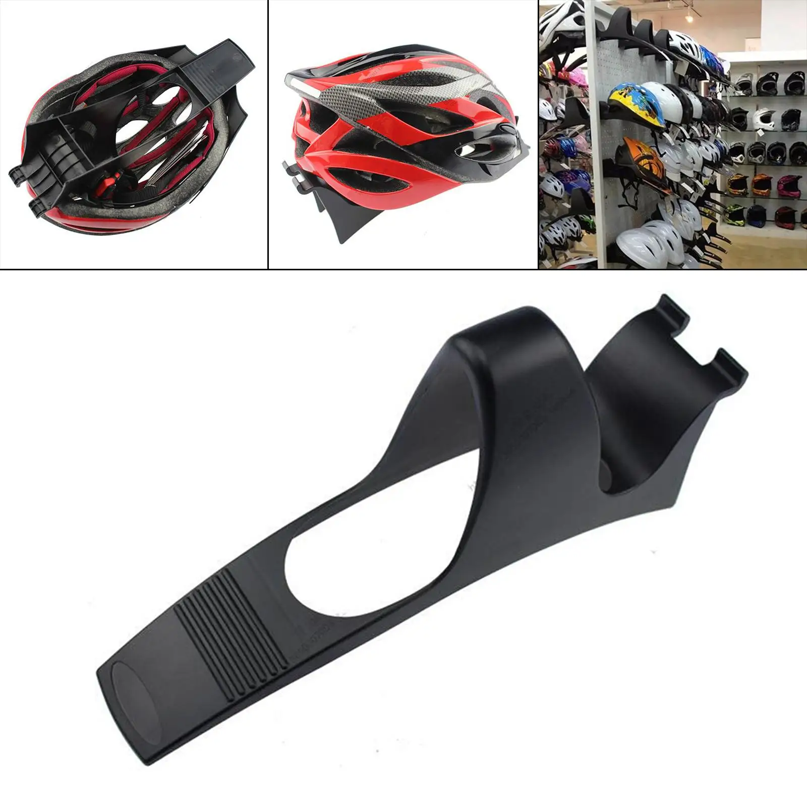 

Bike Bicycle Helmet Holder, Accessories Plastic Hook Rack Stand Fit for Slat