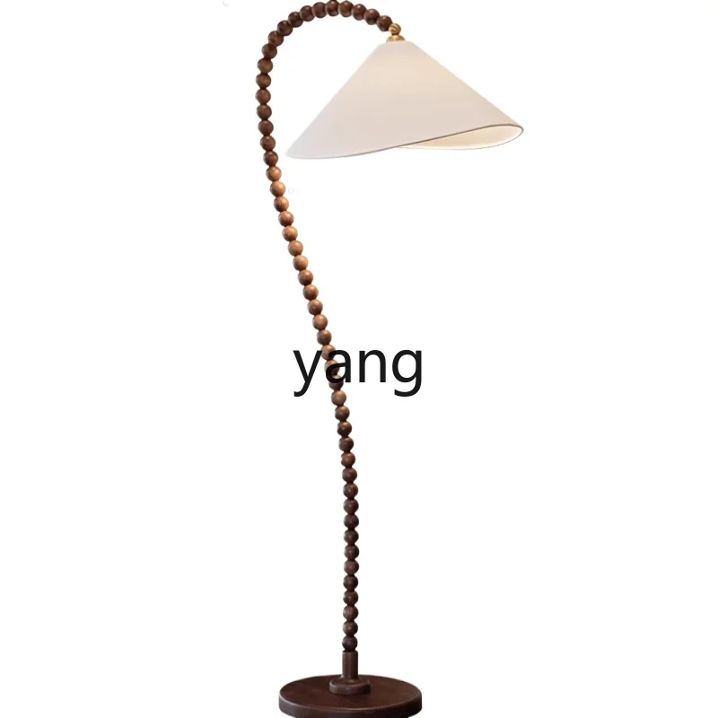 

Yjq Floor Chinese Solid Wood Floor Lamp Study Retro Style B & B Night Fish Luring Lamp Decorative Atmosphere