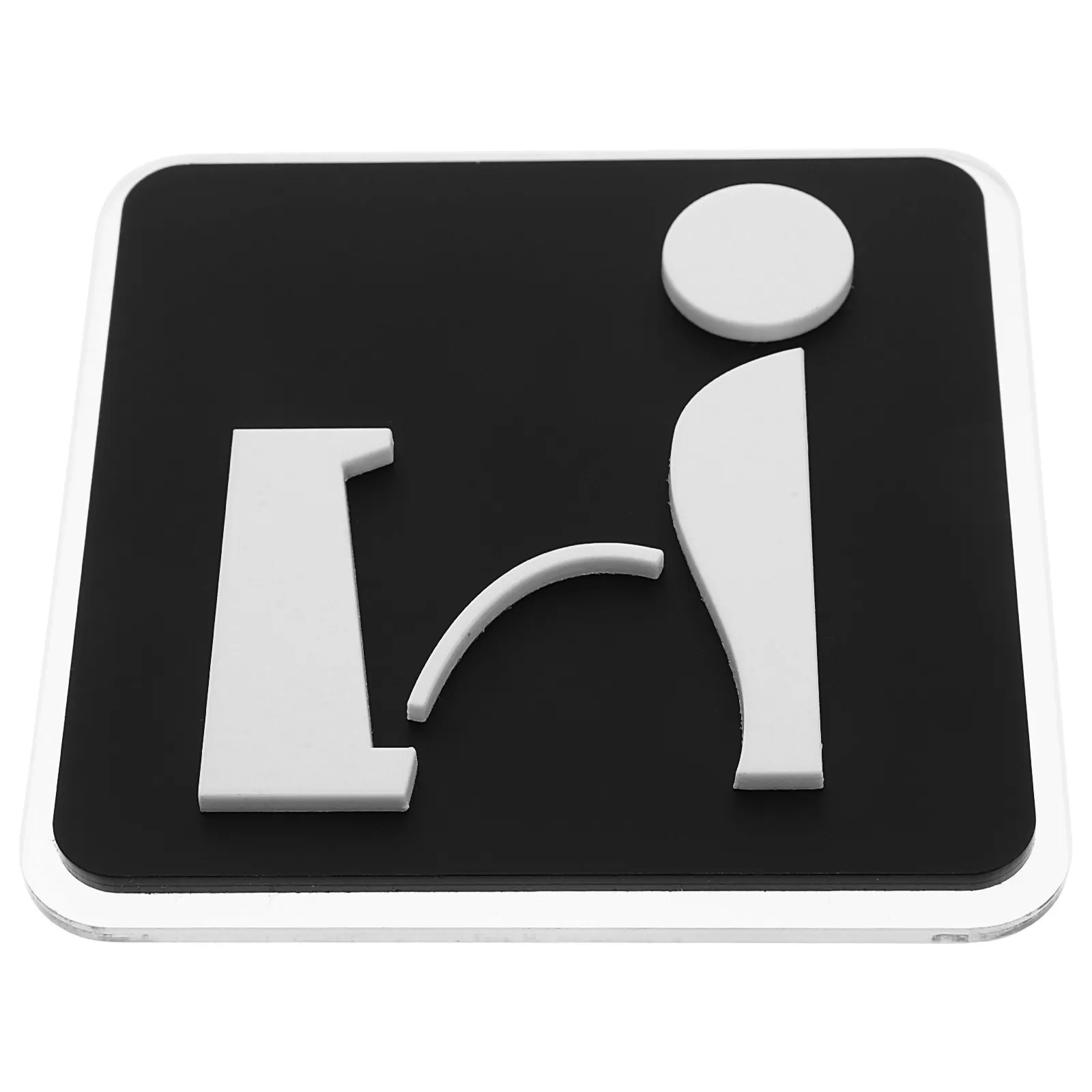 

Modern Bathroom Sign Acrylic Men's Toilet Wall Decal Waterproof Scratch Resistant for Office Hotel Restaurant Door Decor