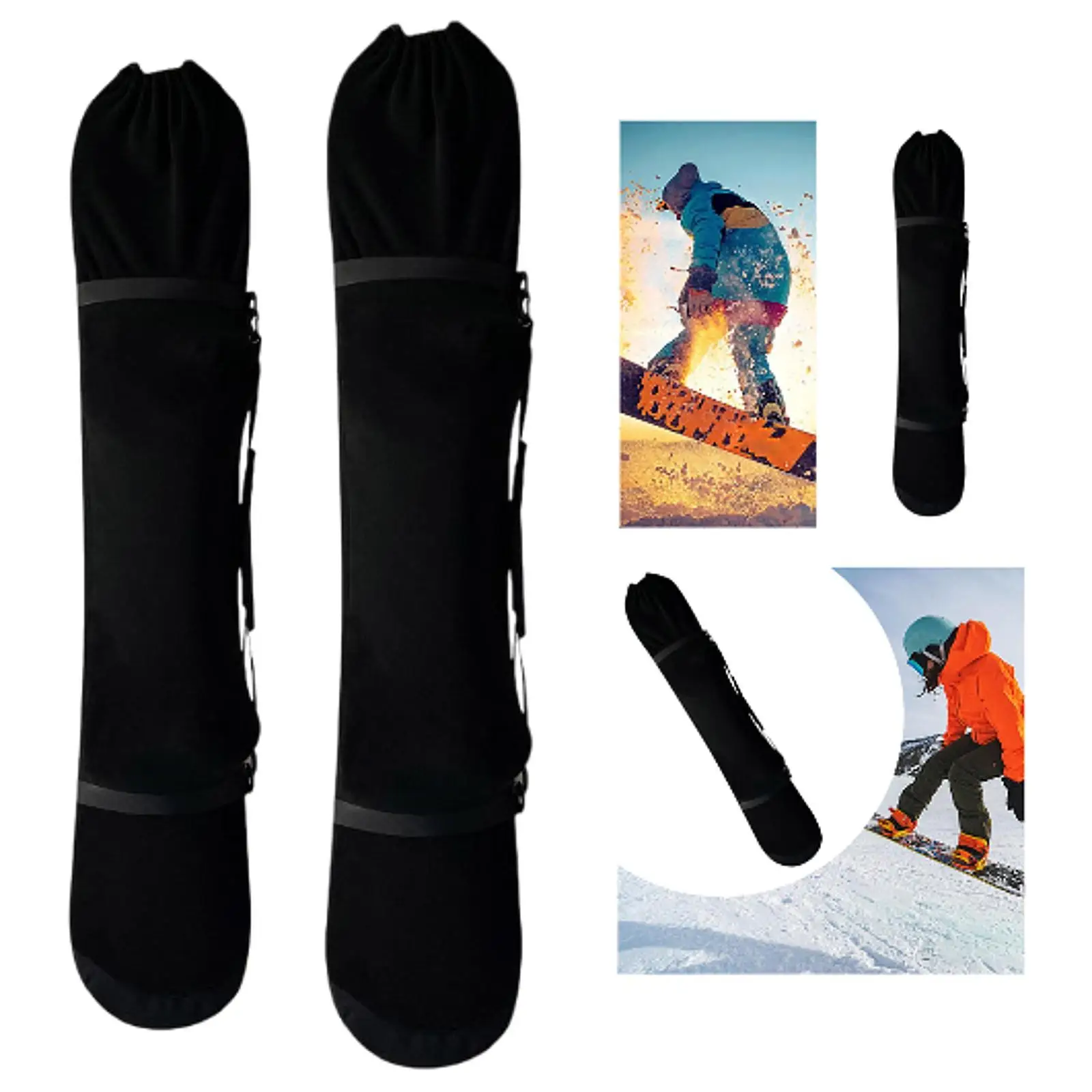 Snowboard Sleeve Soft Cover Case Drawstring Cuff Elastic Dustproof Snowboard