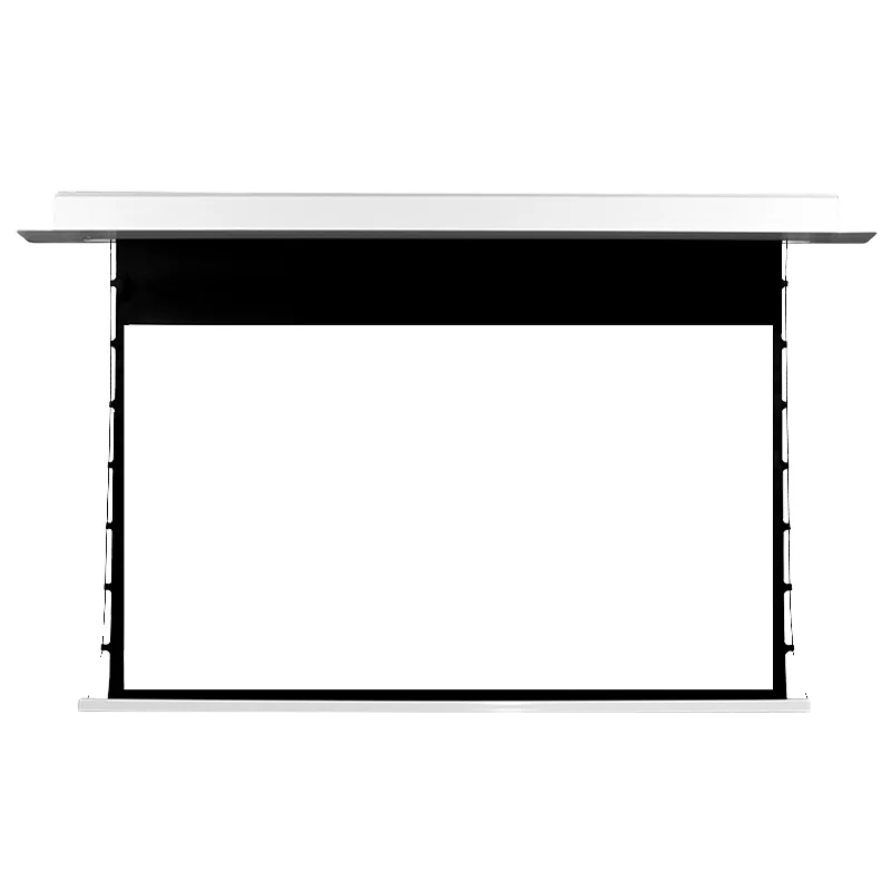 

72/84/92/100/110/120inch Matte White In-ceiling Recessed Electric Projector Screen With Remote Control 16:9 4K Projection Screen