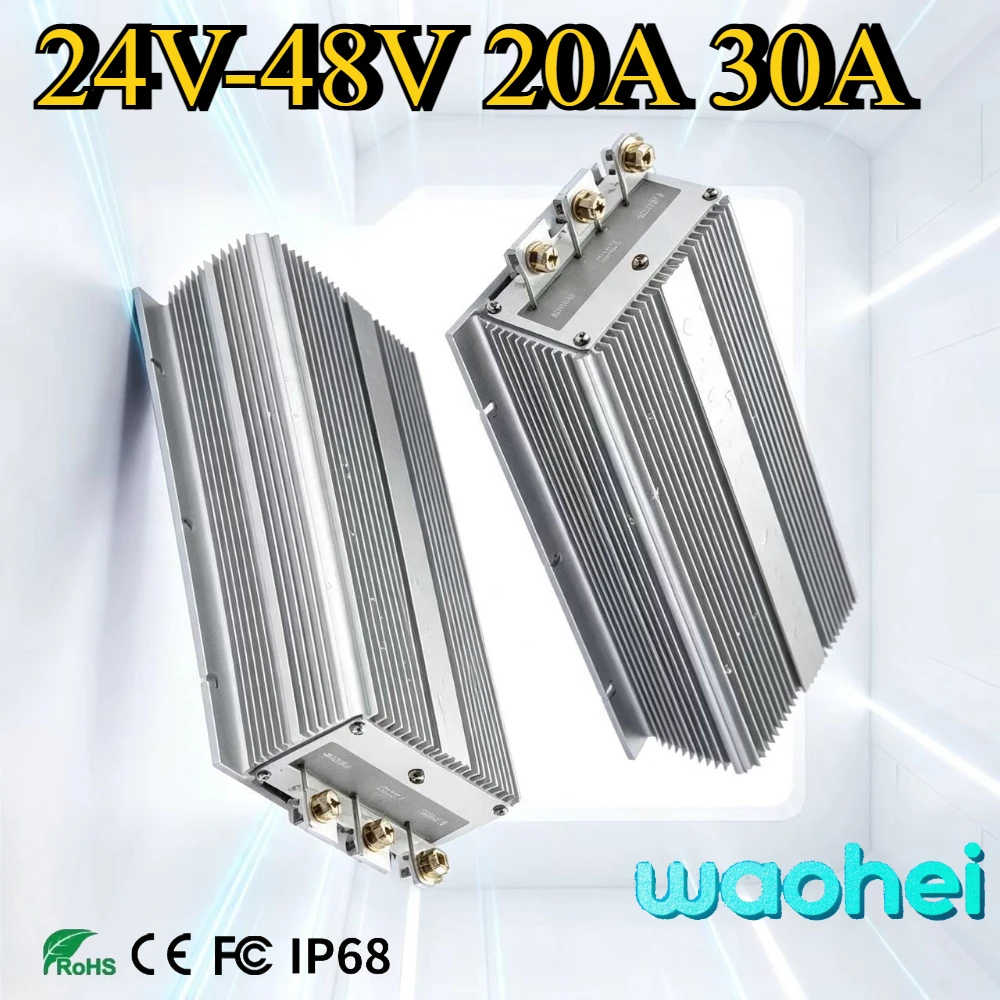 24V TO 48V 20A 30A DC to DC STEP UP BOOST MODULE CONVERTER Power Supply Converter Regulator For Car FOR AUTOMOTIVES Waterproof