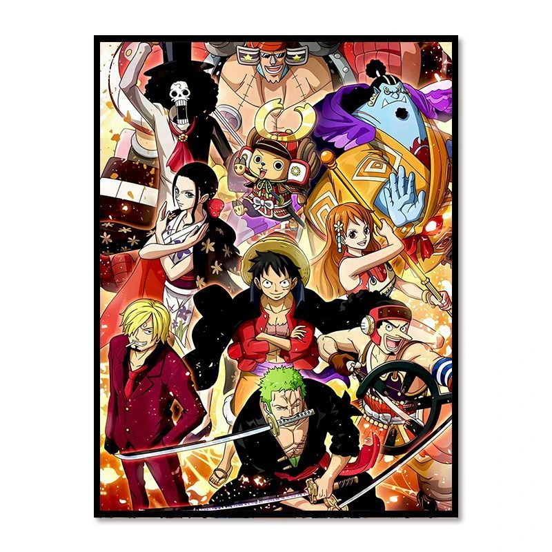 Oil Painting Anime One Piece Luffy By Numbers Modern Wall Decor for Living Room Bedroom Perfect Gift No Frame