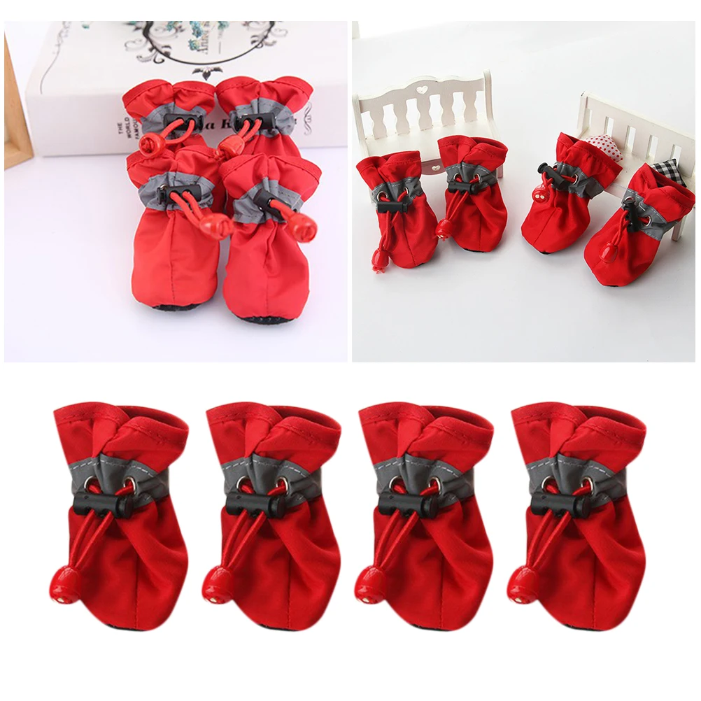 

4 Pcs Pet Dog Rain Boots Shoes for Dogs Waterproof Outdoor VIP Foot Covers Rainshoes Feet Protectors