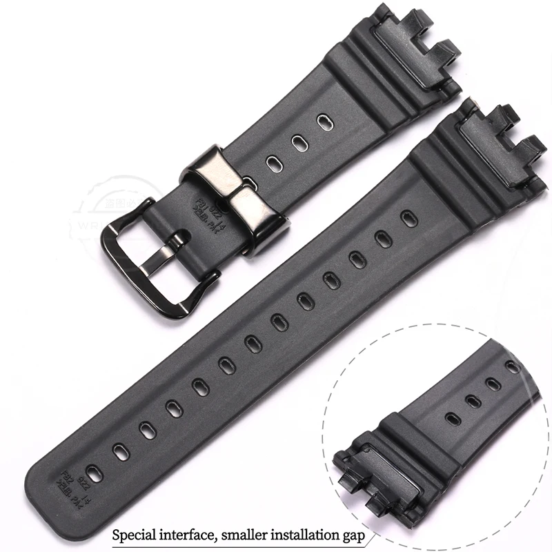 Resin Strap for Casio GMW-B5000 Stainless Steel Hoop Black Waterproof Replacement Bracelet Rubber Band Watch Accessories