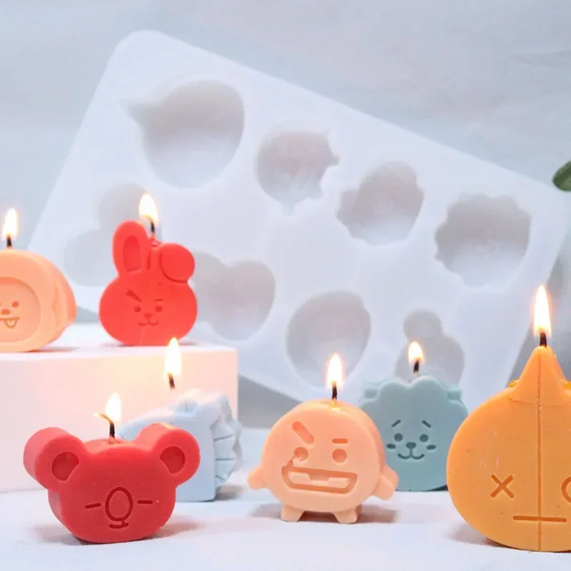 3D Animal Tiantuan Series Aromatic Candle Silicone Mold diy Handmade Soap Gypsum Resin Decoration Molds Holiday Party Gift