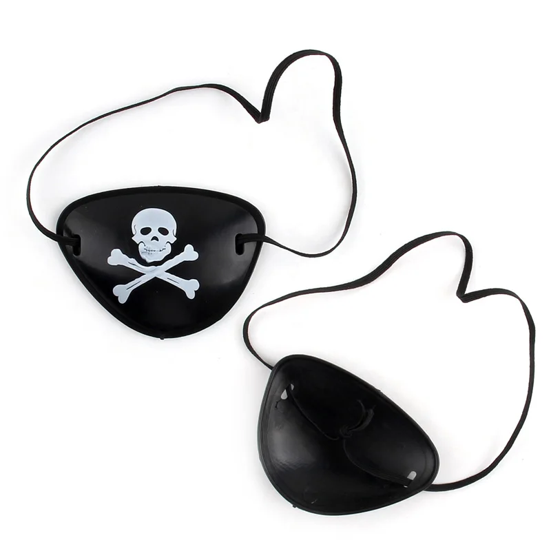 1pcs Pirate Captain Black Eye Patch For Adult Kids Cosplay Pirate Party Costume Halloween Decoration Supplies