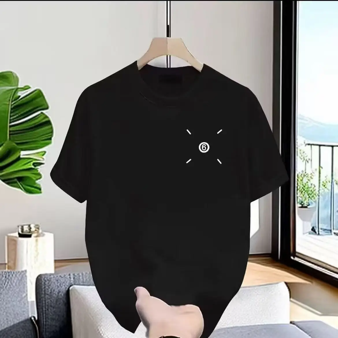 New men's brand summer pure cotton short sleeved printed T-shirt, comfortable and breathable, high-quality luxury top