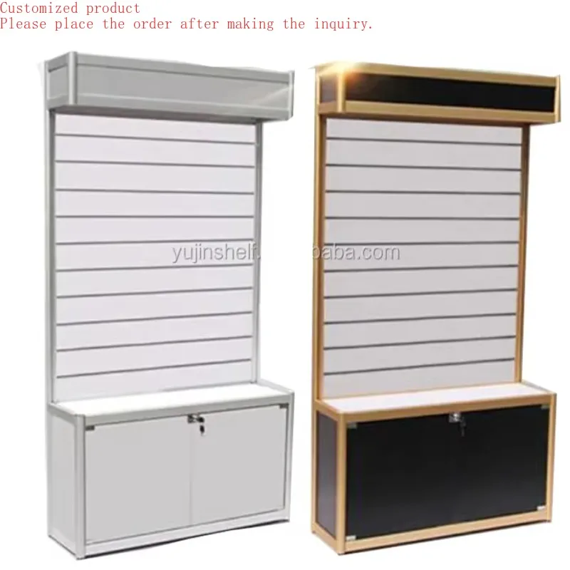 

Custom.Slatwall Display Cabinet for Phone Accessory Store Cabinet for Souvenir showcase