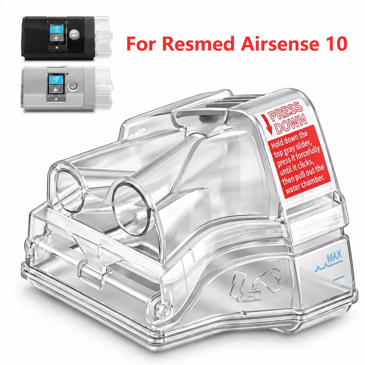 S10 Water Chamber for Airsense 10 AirCurve 10 , Humidifier Replacement Tank Tub Easy Cleaning Leak Proof Replacement