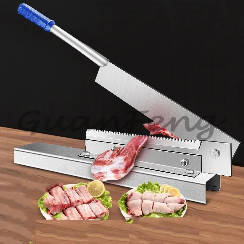 Manual Frozen Meat Bone Saw Machine, Chicken Leg, Fish and Rib Guillotine for Bone and Frozen Meat