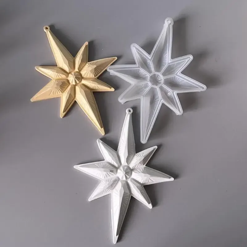 

Hexagonal Star Mold Festive Silicone Star Pendant Mold Sturdy Design Craft Supplies Jewelry Making Tool
