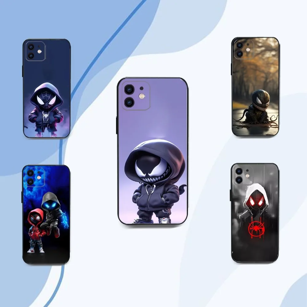 Cartoon V-Venom Phone Case For Iphone 15 11 13 14 Pro Max 7 8 Plus X Xr Xs Max Se2020 12mini Cover Case