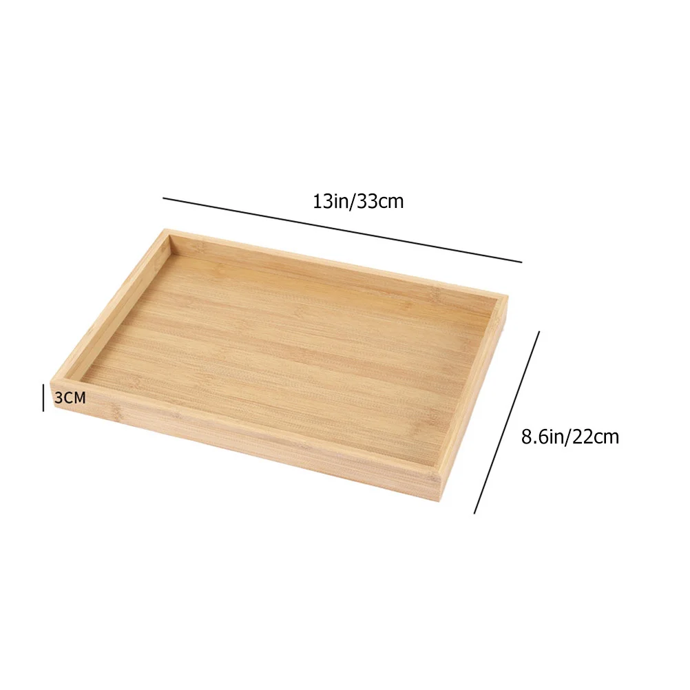 Bamboo Jewelry Storage Tray Necklace Earring Organizer Ring Holder Decorative Plate Gift for Female Bamboo Jewelry Plate