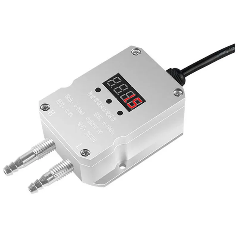 Wind pressure transmitter, micro differential pressure sensor, 4-20mA fan pressure pipeline, 0-5V10VRS485