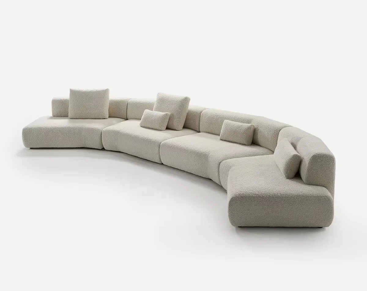 

-Modern Luxury Velvet Sofa Villa Fabric Art Double Sofa Living Room Design Customizable Sofa Furniture