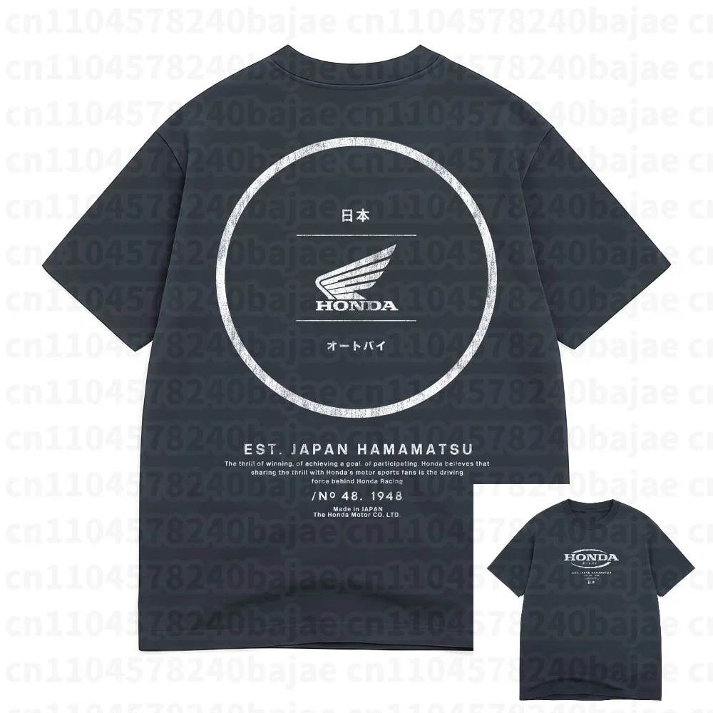 2026 Sommer Mode Moto Grafik Arbeitskleidung Baumwoll-T-Shirt mit Aufdruck Locker Lässig Bequem und Atmungsaktiv – Detail 5